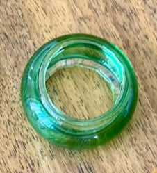 Green Glass Napkin Ring