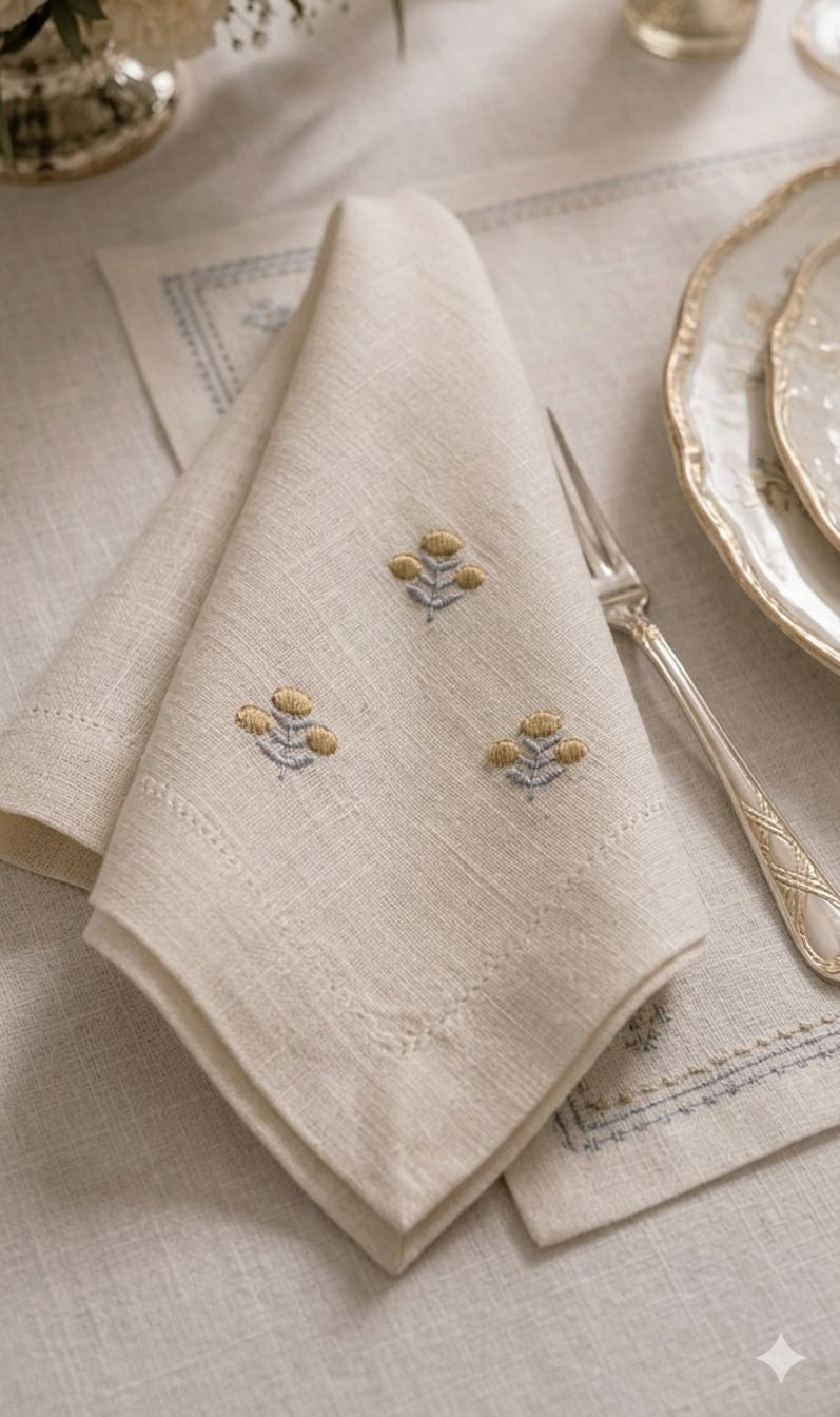 Embroidered Florelle Napkin