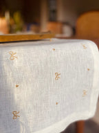 Embroidered Gold Rubans Tablecloth
