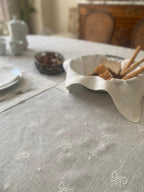 Embroidered Ribbon Bow Tablecloth