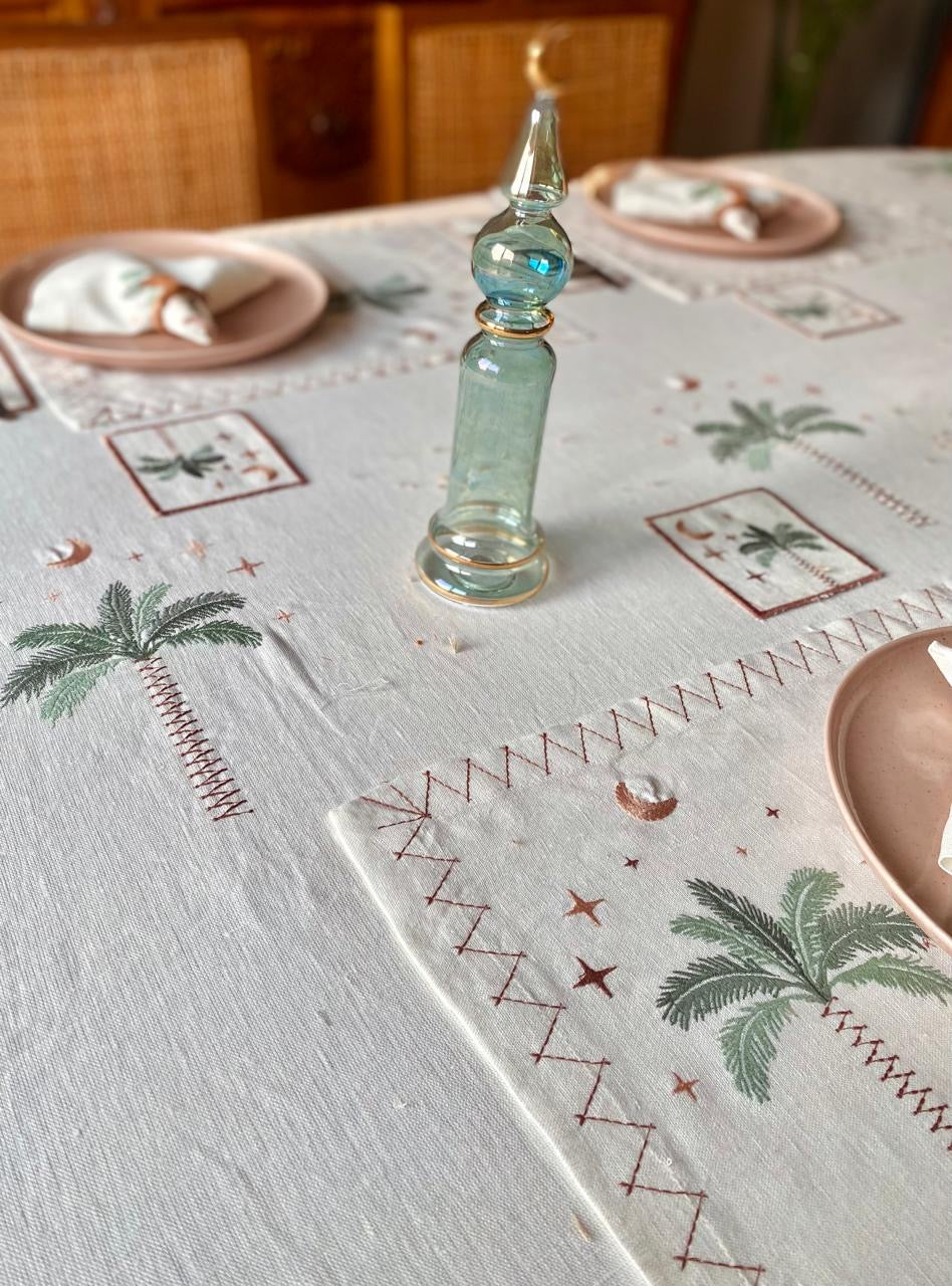 مفرش سفرة مطرز لايام رمضان