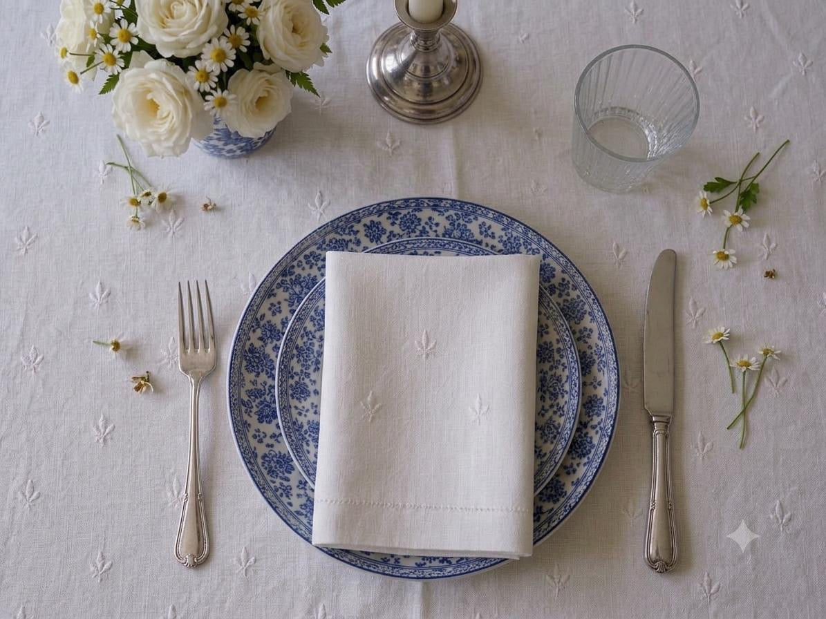 Lotus Blanc Tablecloth