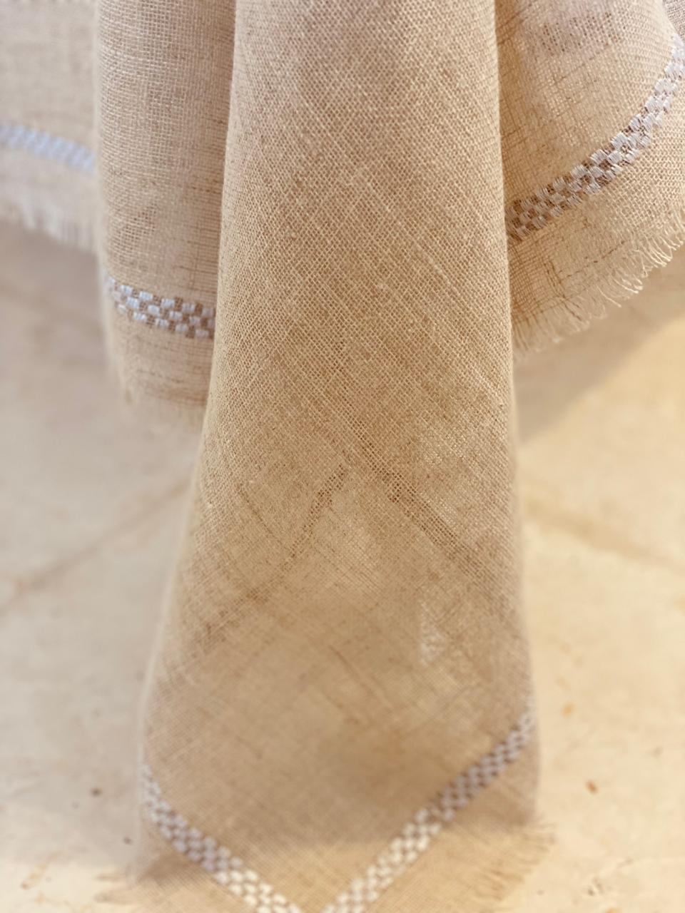 Embroidered French Plaid Tablecloth