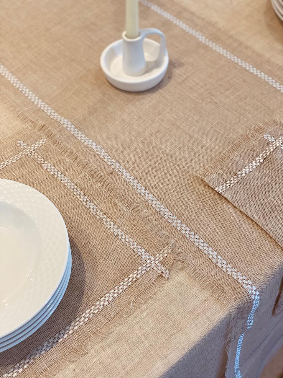 Embroidered French Plaid Placemat