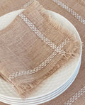 Embroidered French Plaid Napkin