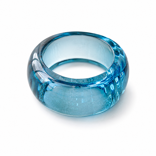 Blue Glass Napkin Ring