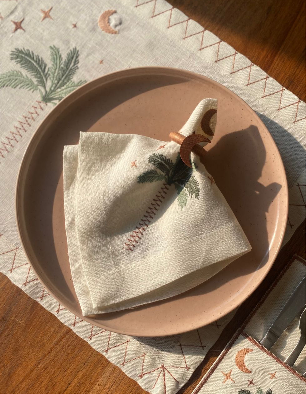 مناديل سفرة مطرزة لايام رمضان