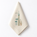 Landmarks of Egypt Napkin - Mimi Linens - 100% pure linen for table and dining - Luxury tablecloth -Luxury  table Linens - مفرش سفره - كتان طبيعي - مفارش كتان - home linens