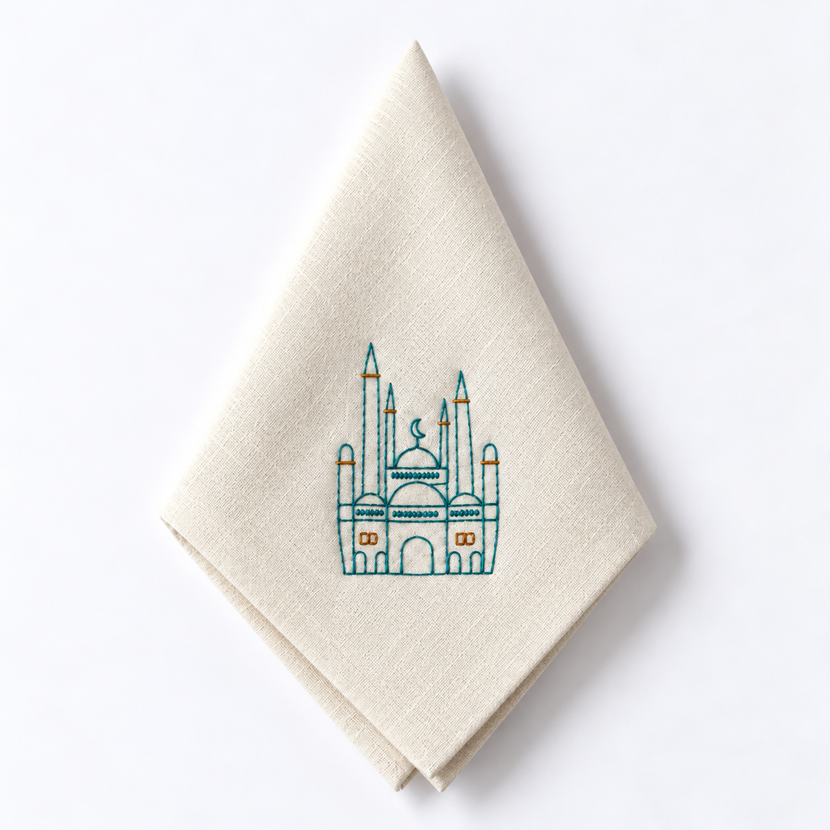 Landmarks of Egypt Napkin - Mimi Linens - 100% pure linen for table and dining - Luxury tablecloth -Luxury  table Linens - مفرش سفره - كتان طبيعي - مفارش كتان - home linens