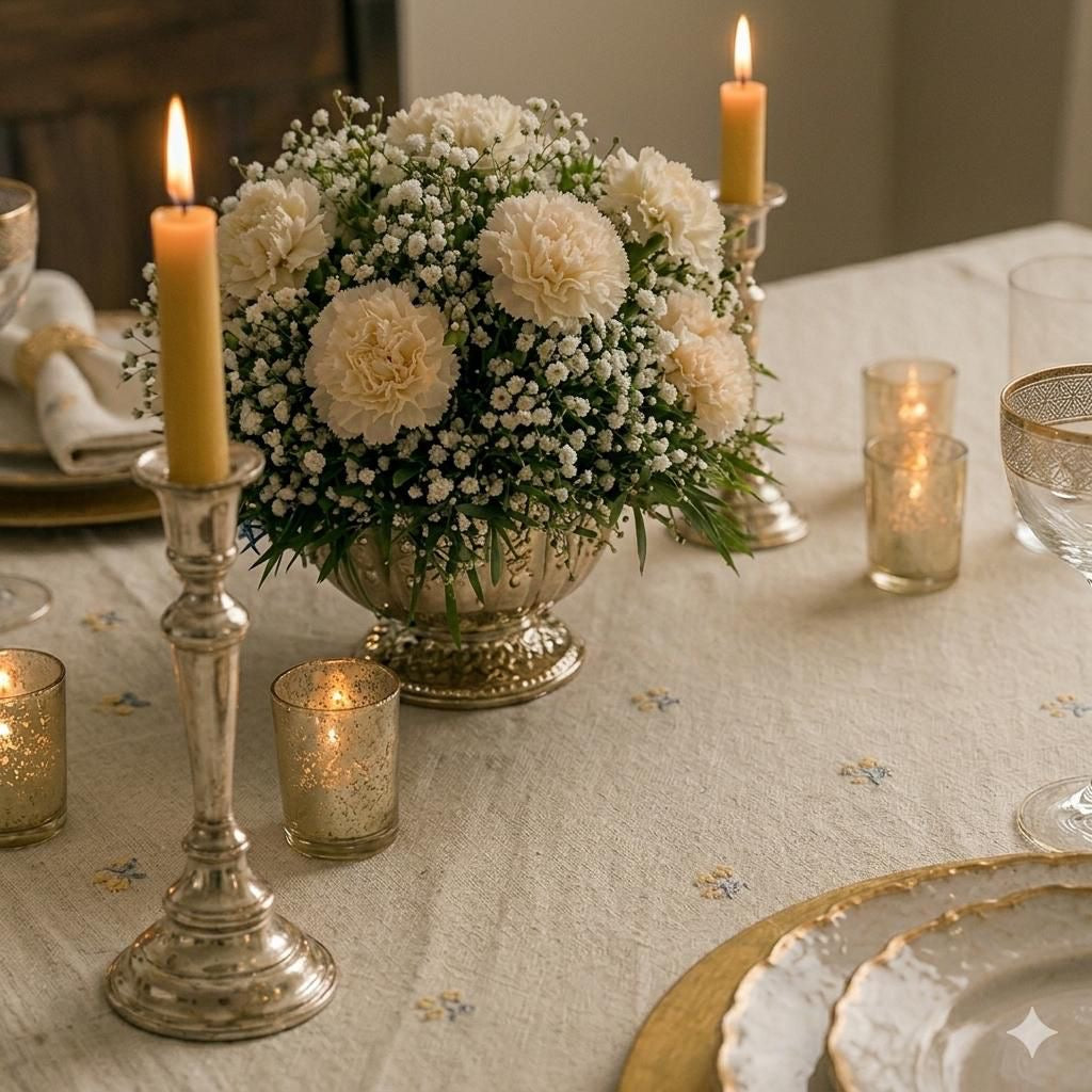 Embroidered Florelle Tablecloth