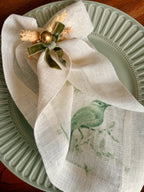 Green Birds napkin ring