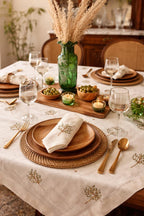 Embroidered Forest Trees Tablecloth