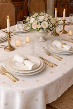 Embroidered Gold Rubans Tablecloth
