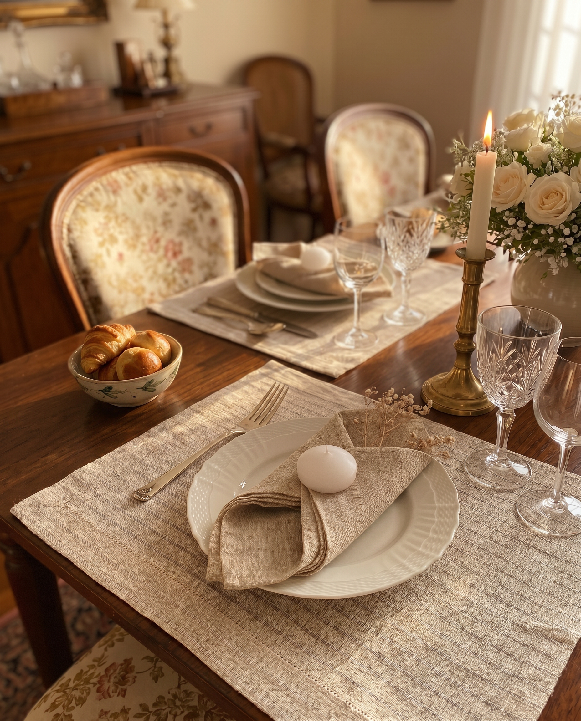 Plain Windowed Stripes Placemat
