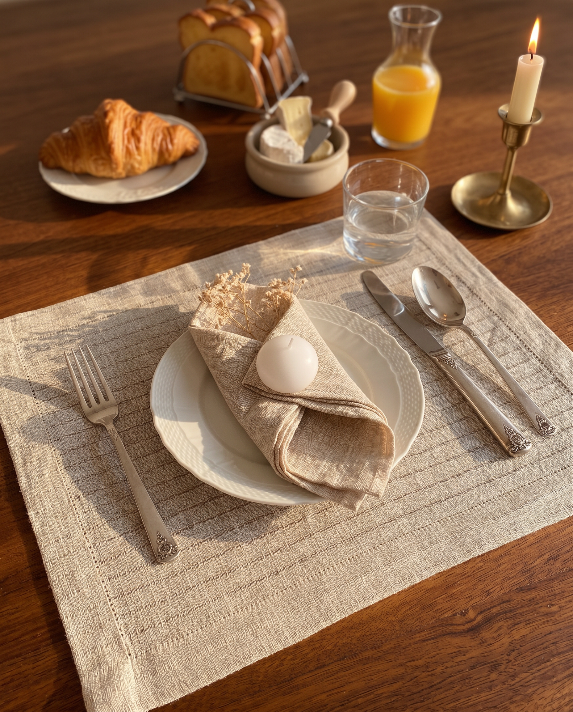 Plain Windowed Stripes Placemat