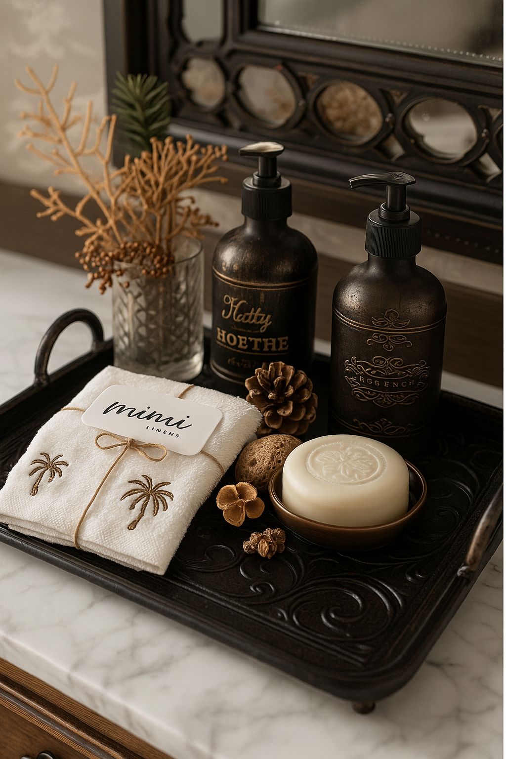 Bronze Palm Towels Set