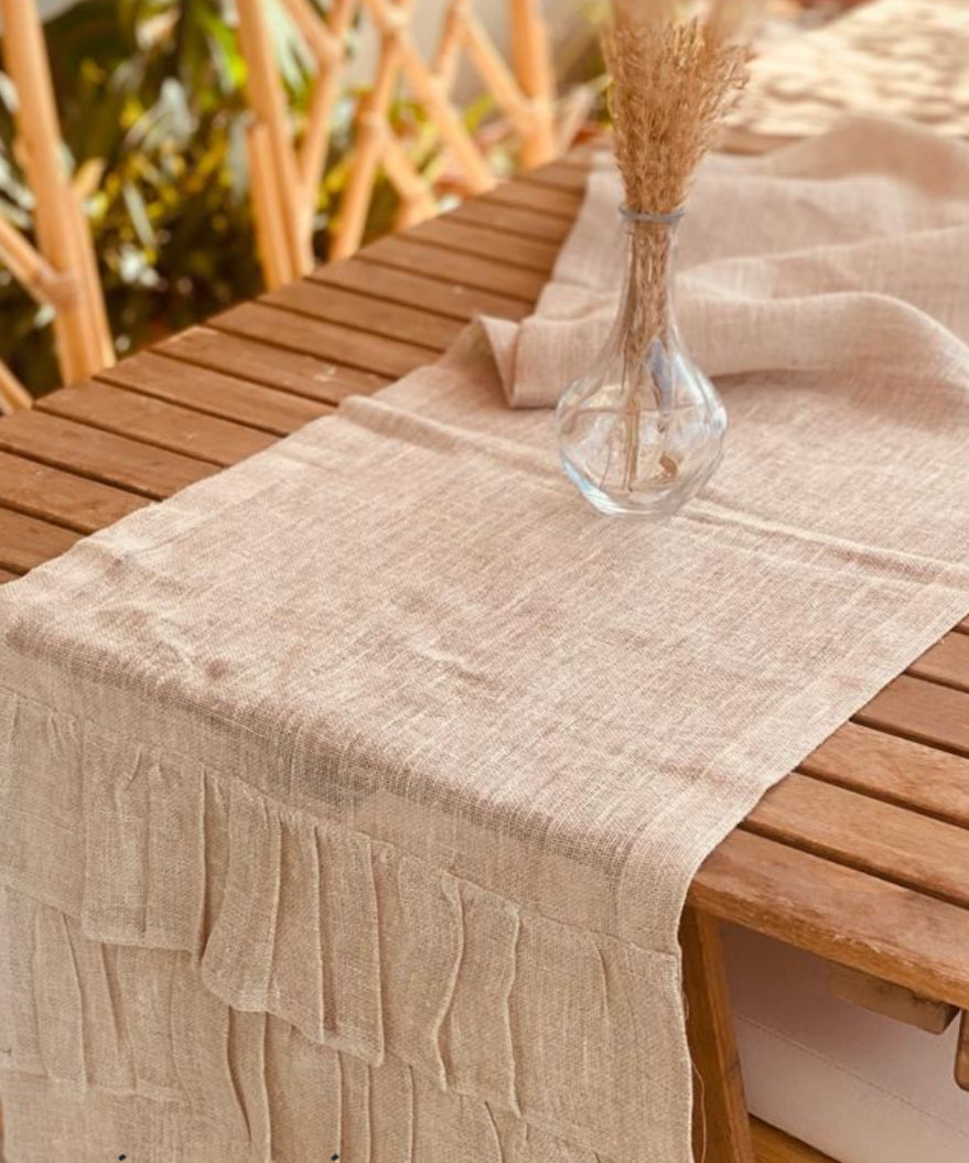 Double Ruffle Table Runner