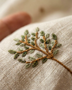 Embroidered Forest Trees Tablecloth