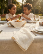 Embroidered Ribbon Bow Tablecloth