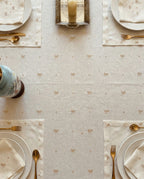 Embroidered Gold Rubans Tablecloth