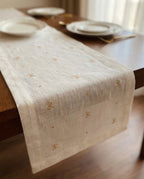 Embroidered Gold Rubans Table Runner