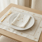 Embroidered Gold Rubans Napkin