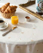 Embroidered Gold Rubans Tablecloth