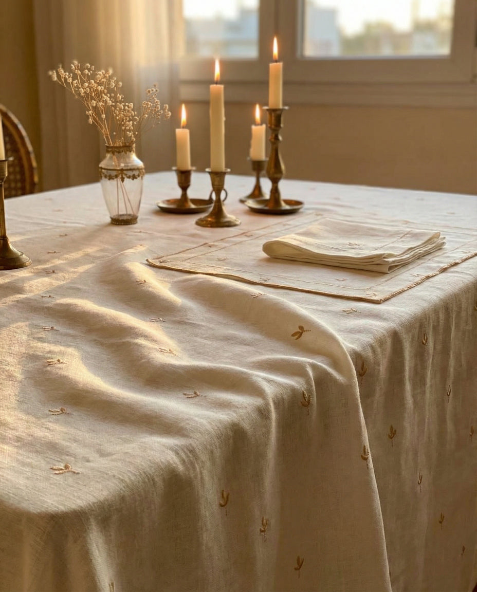 Embriodered Bella Tablecloth