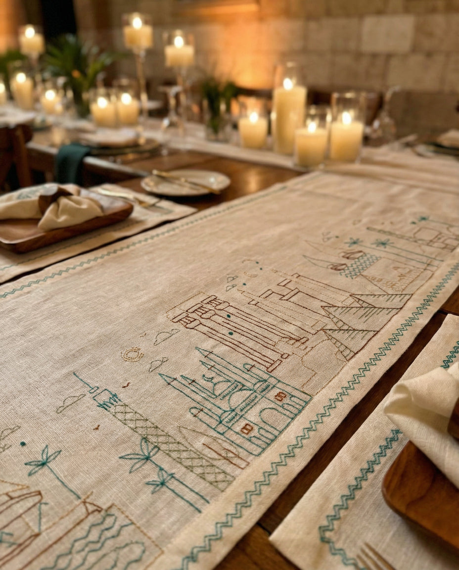 Landmarks of Egypt Table Runner