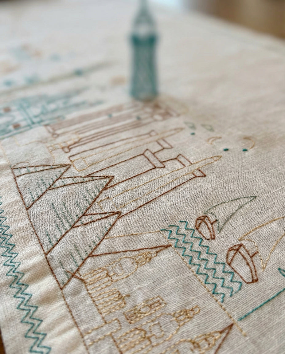 Landmarks of Egypt Table Runner