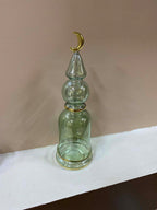Green Glass Vase Set