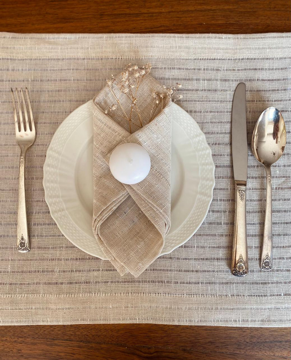 Plain Windowed Stripes Placemat