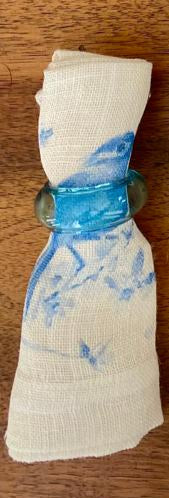 Blue Glass Napkin Ring