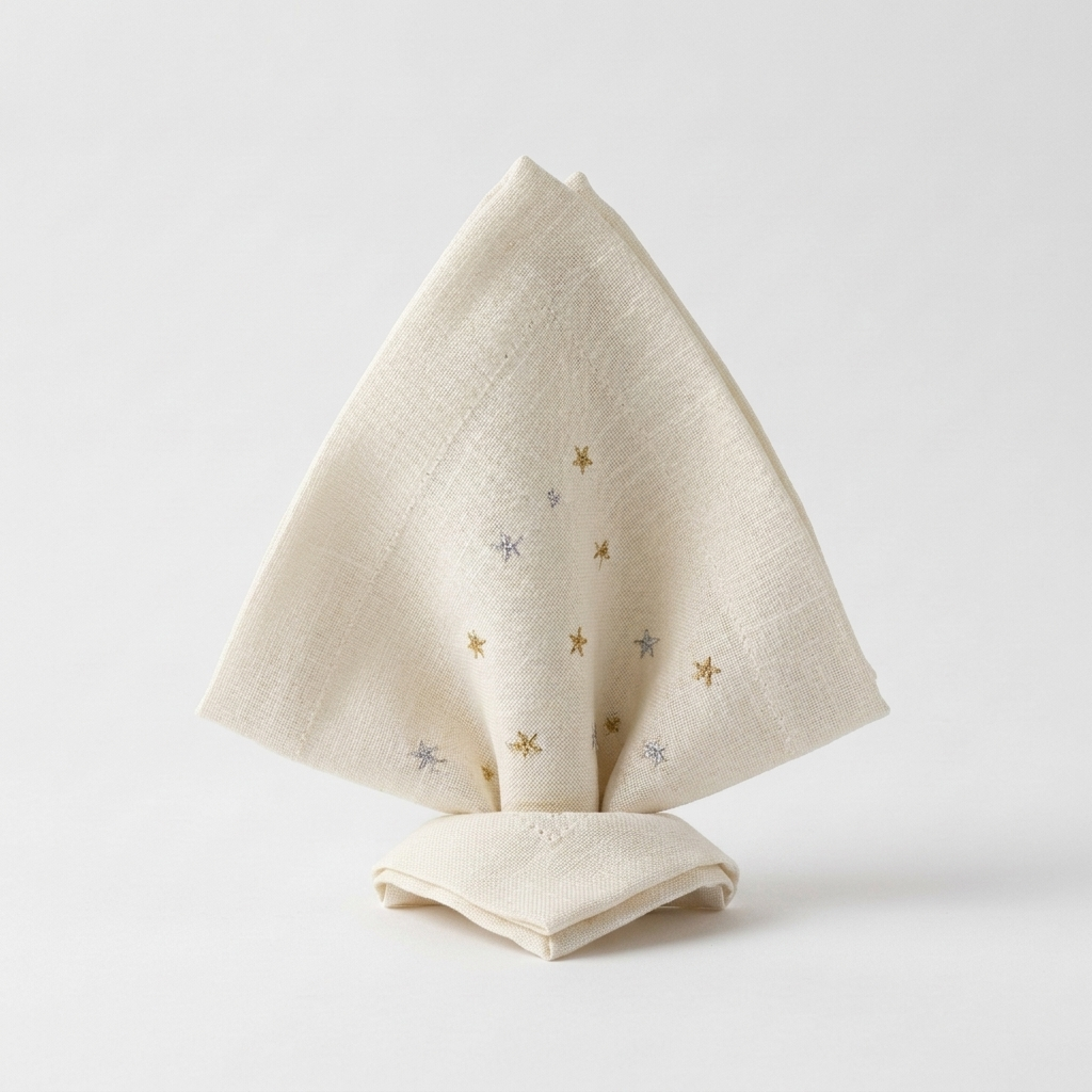 The Starlit Napkin - Mimi Linens - 100% pure linen for table and dining - Luxury tablecloth -Luxury  table Linens - مفرش سفره - كتان طبيعي - مفارش كتان - home linens
