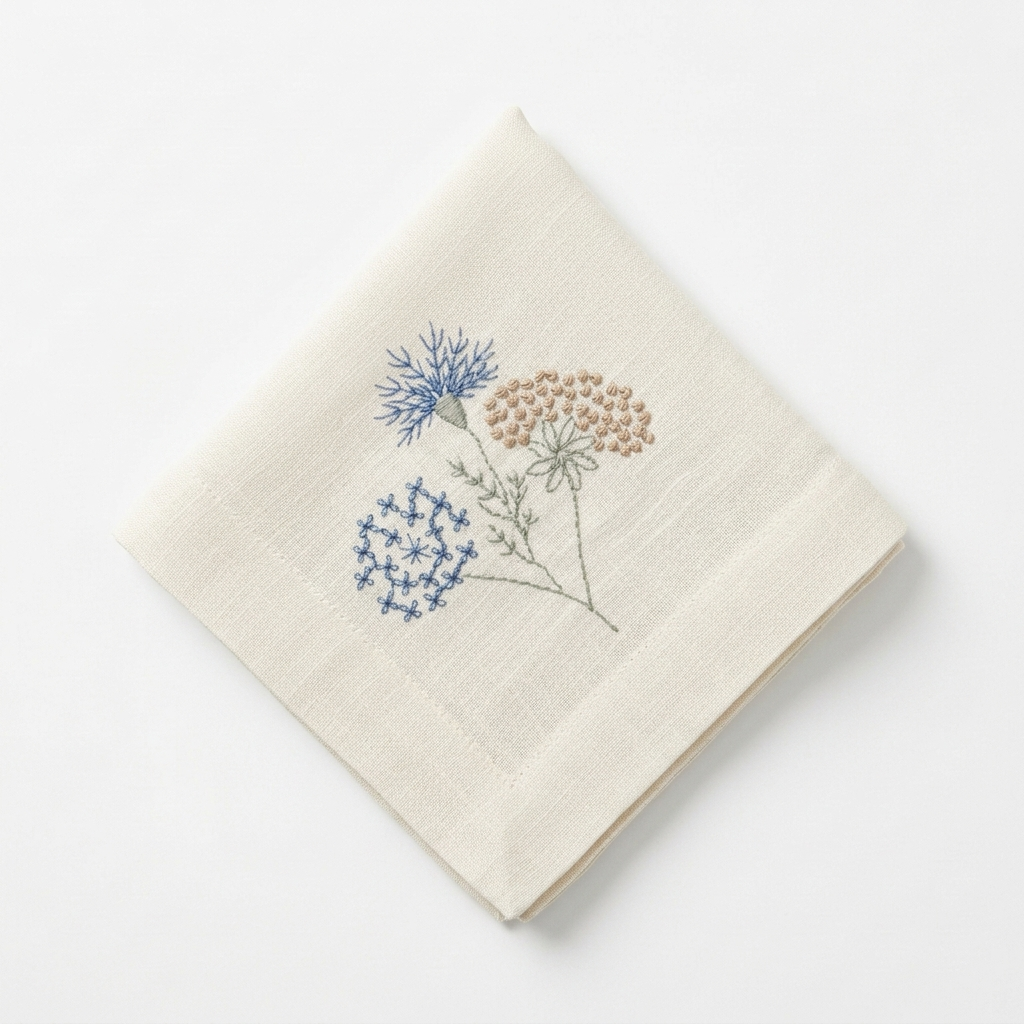 Le bouquet Napkin - Mimi Linens - 100% pure linen for table and dining - Luxury tablecloth -Luxury  table Linens - مفرش سفره - كتان طبيعي - مفارش كتان - home linens