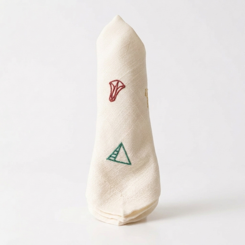 Charms of Egypt Napkin - Mimi Linens - 100% pure linen for table and dining - Luxury tablecloth -Luxury  table Linens - مفرش سفره - كتان طبيعي - مفارش كتان - home linens