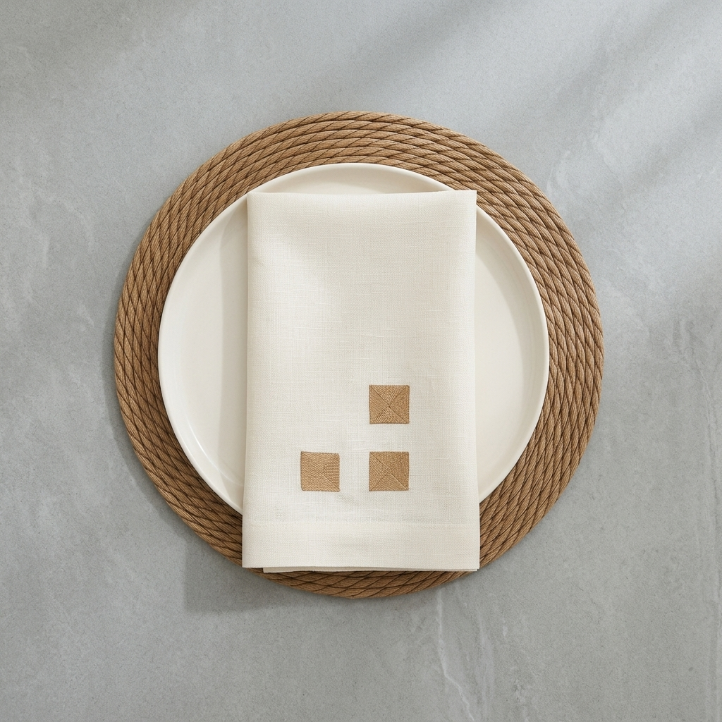 Le Carre Napkin - Mimi Linens - 100% pure linen for table and dining - Luxury tablecloth -Luxury  table Linens - مفرش سفره - كتان طبيعي - مفارش كتان - home linens