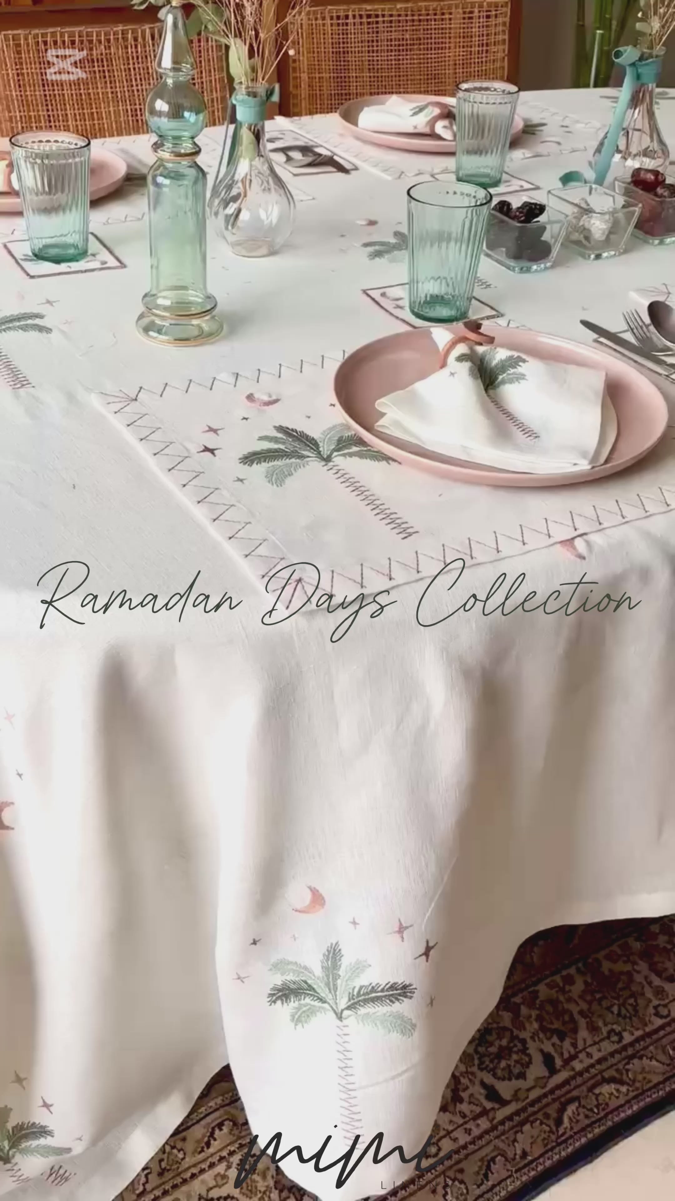 مفرش سفرة مطرز لايام رمضان
