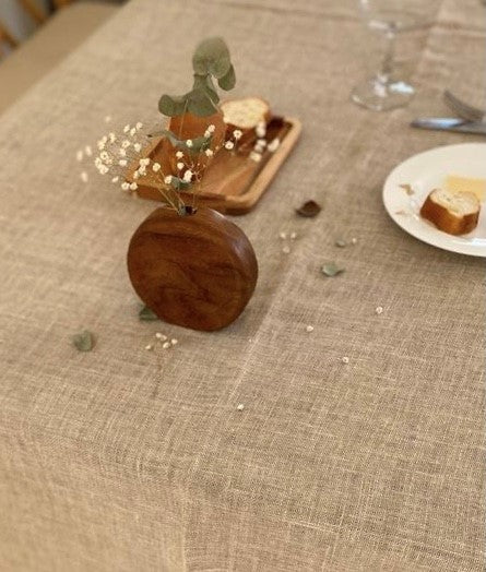 Plain Linen Jute Tablecloth